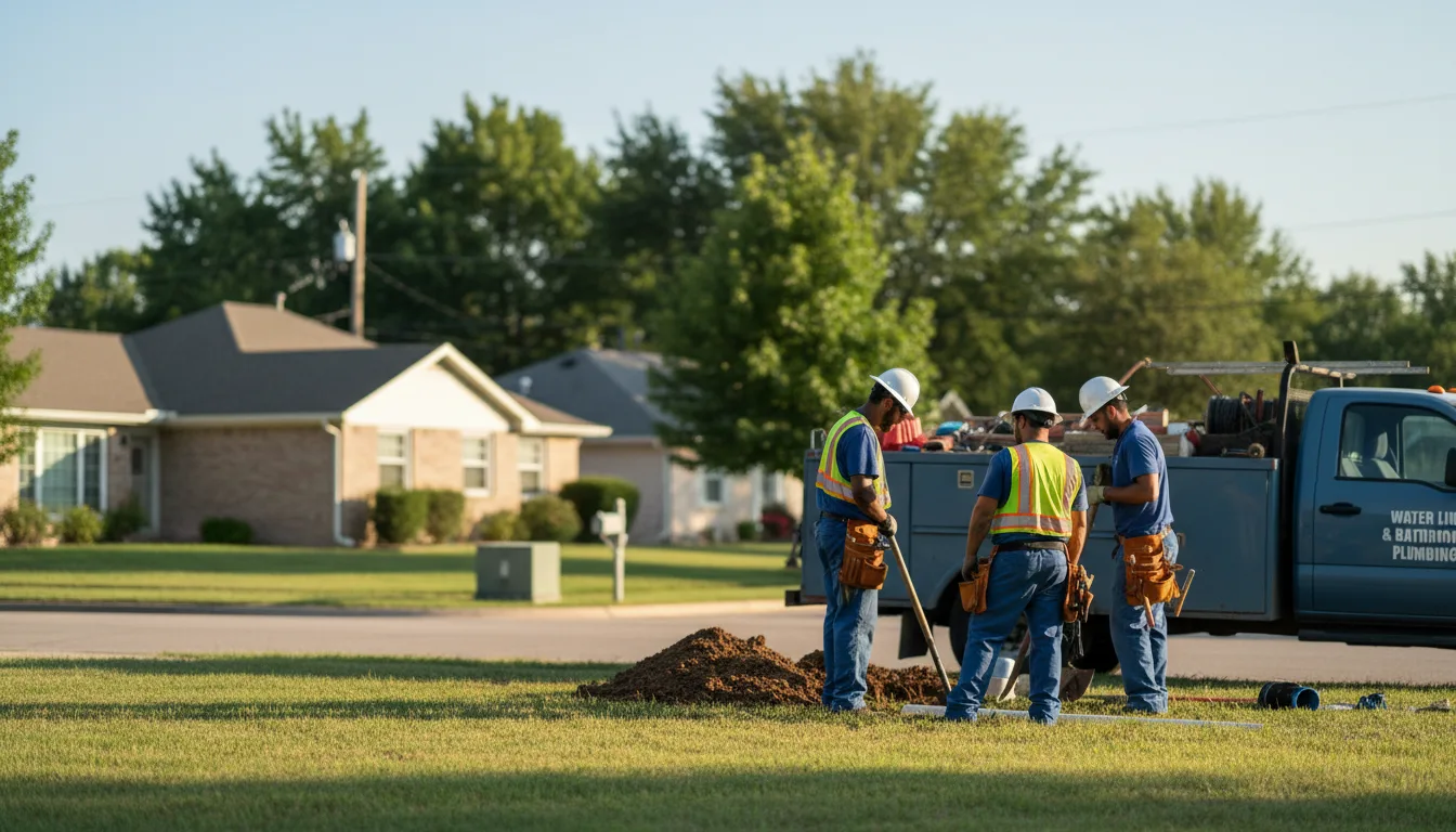 Residential water line and bathroom plumbing service in Gravity, IA